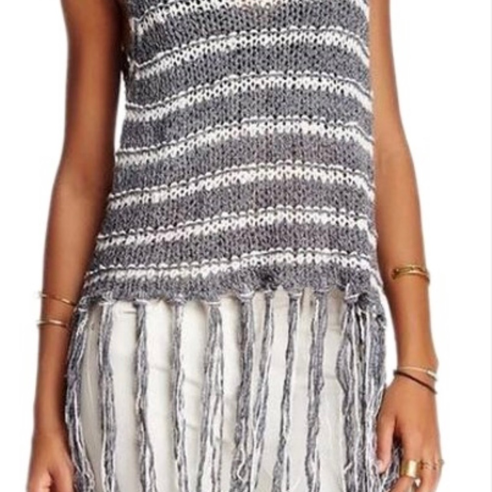 Free People folk song crochet sweater